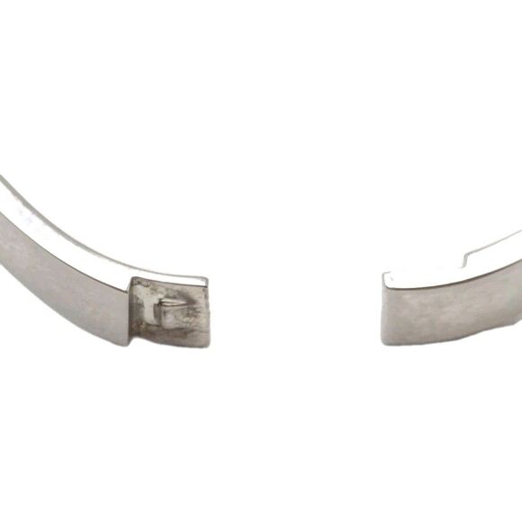 Solid Sterling Silver 925 Smooth Polished Wave Cuff Bangle Hinge Bracelet 20g - Picture 11 of 16